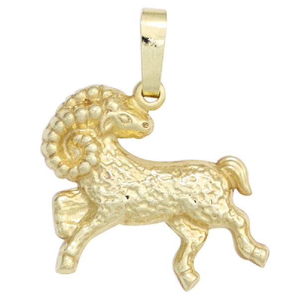 Anhänger Sternzeichen Widder 333 Gold Gelbgold Sternzeichenanhänger CJ