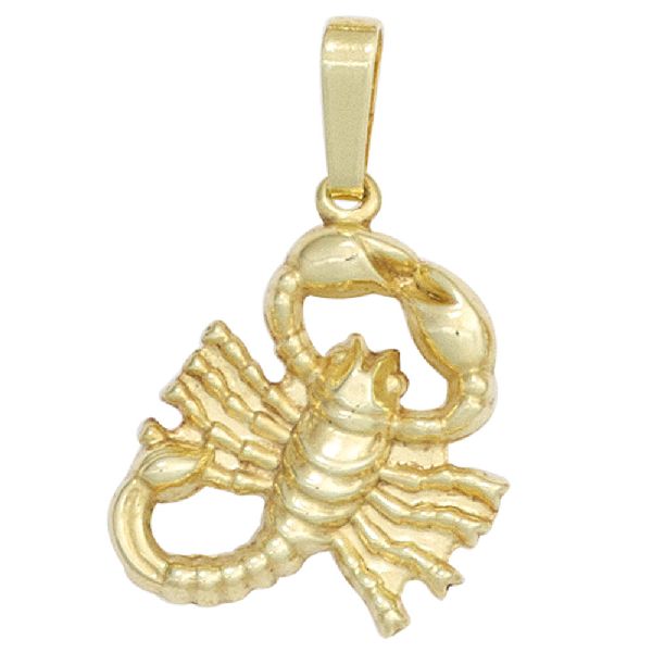 Anhänger Sternzeichen Skorpion 333 Gold Gelbgold Sternzeichenanhänger CJ