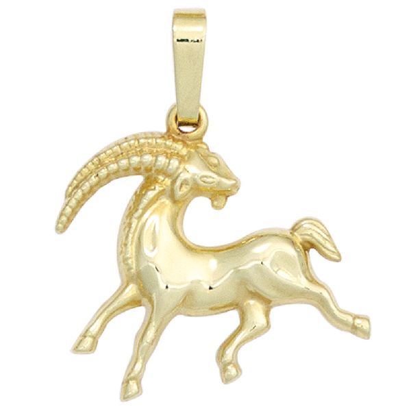 Anhänger Sternzeichen Steinbock 333 Gold Gelbgold Sternzeichenanhänger CJ
