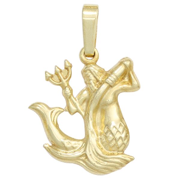Anhänger Sternzeichen Wassermann 333 Gold Gelbgold Sternzeichenanhänger CJ