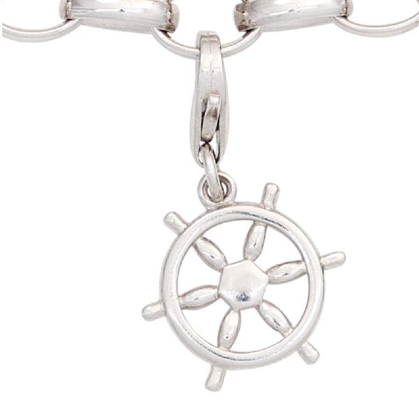 Einhänger Charm Steuerrad 925 Sterling Silber rhodiniert CJ