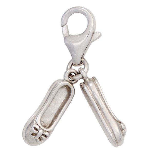 Einhänger Charm Ballerinas 925 Sterling Silber rhodiniert CJ