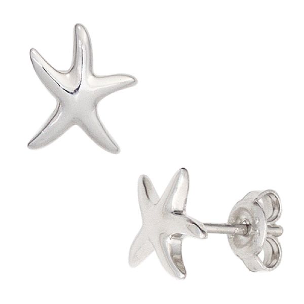 Ohrstecker Seestern 925 Sterling Silber rhodiniert Ohrringe Silberohrstecker CJ
