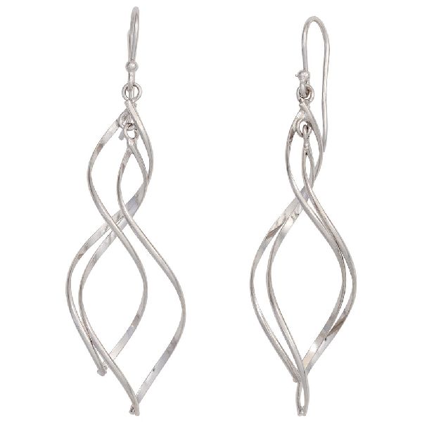 Ohrhänger Spirale 925 Sterling Silber rhodiniert Ohrringe CJ