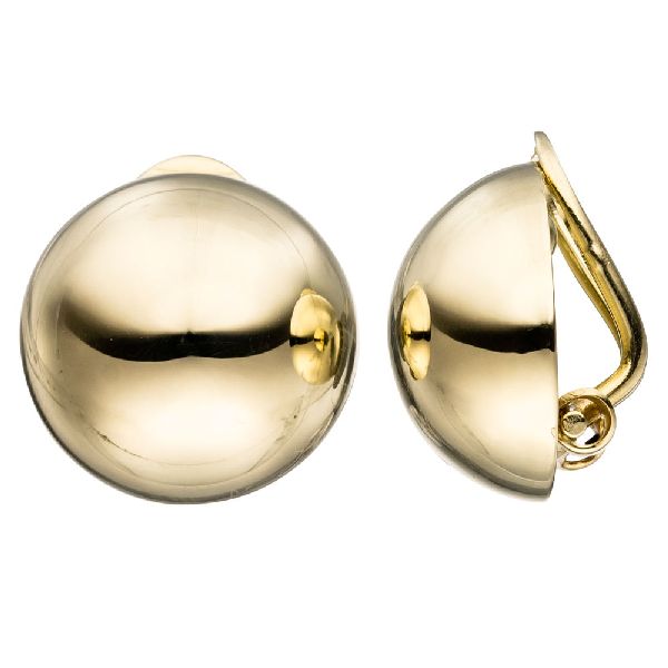 Ohrclips Halbkugel rund 333 Gold Gelbgold Ohrringe Clips Goldohrclips CJ