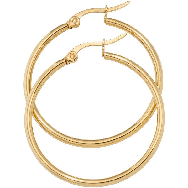 Creolen rund Edelstahl gold vergoldet Ohrringe CJ