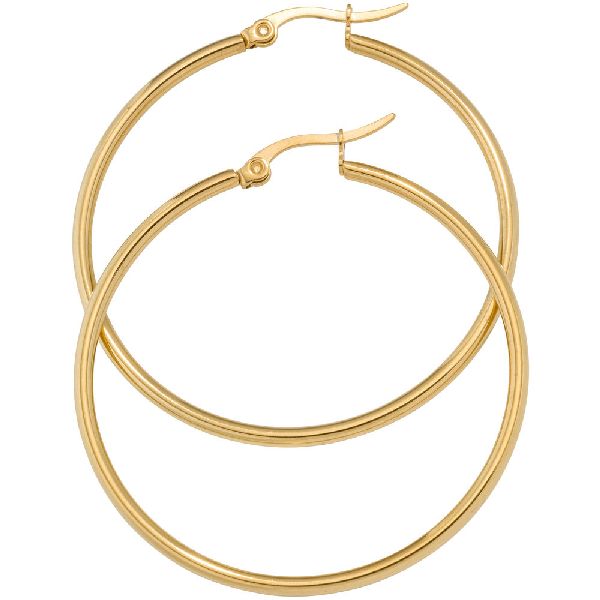 Creolen rund Edelstahl gold vergoldet Ohrringe CJ