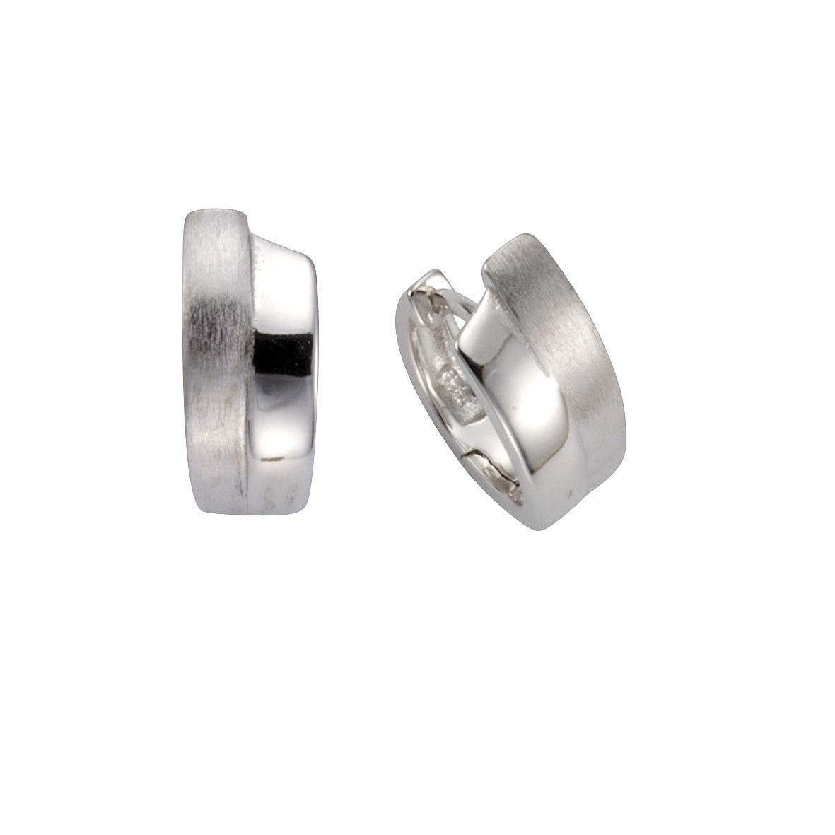 Echtschmuck Klappcreolen Ohrringe Damen 925 Silber rhodiniert 17mm 1,7cm, 1 Paar