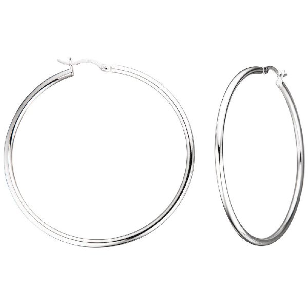 Creolen rund groß 925 Sterling Silber Ohrringe Durchmesser 55 mm CJ