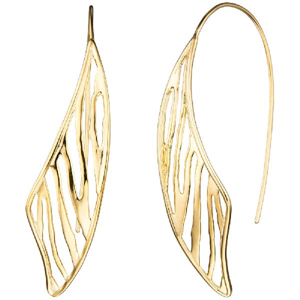Durchzieh-Ohrhänger 925 Sterling Silber gold vergoldet Ohrringe zum Durchziehen CJ