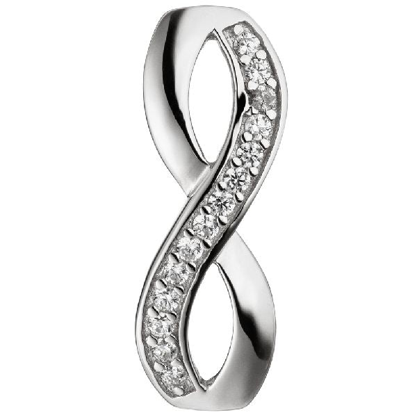 Anhänger Unendlich 925 Sterling Silber mit Zirkonia Silberanhänger CJ