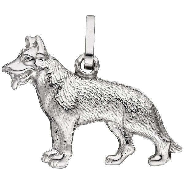 Anhänger Schäferhund Hund 925 Sterling Silber Silberanhänger CJ