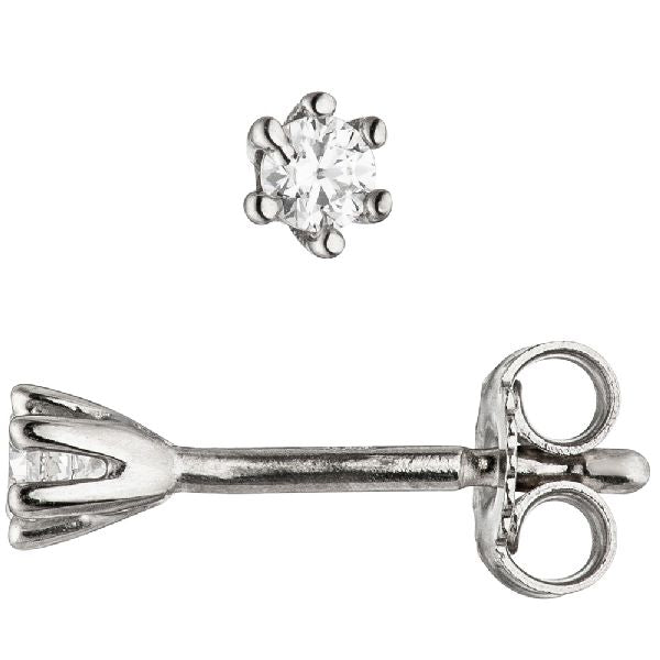Ohrstecker 925 Sterling Silber 2 Zirkonia Ohrringe Silberohrringe CJ