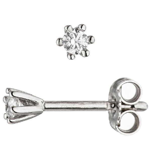 Ohrstecker 925 Sterling Silber 2 Zirkonia Ohrringe Silberohrringe CJ