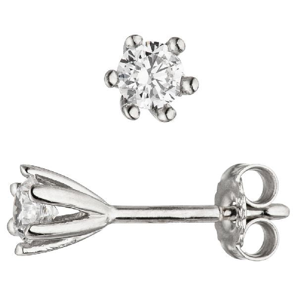 Ohrstecker 925 Sterling Silber 2 Zirkonia Ohrringe Silberohrringe CJ