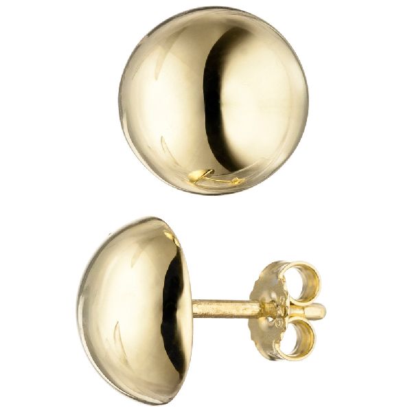 Ohrstecker rund 925 Sterling Silber gold vergoldet Ohrringe CJ