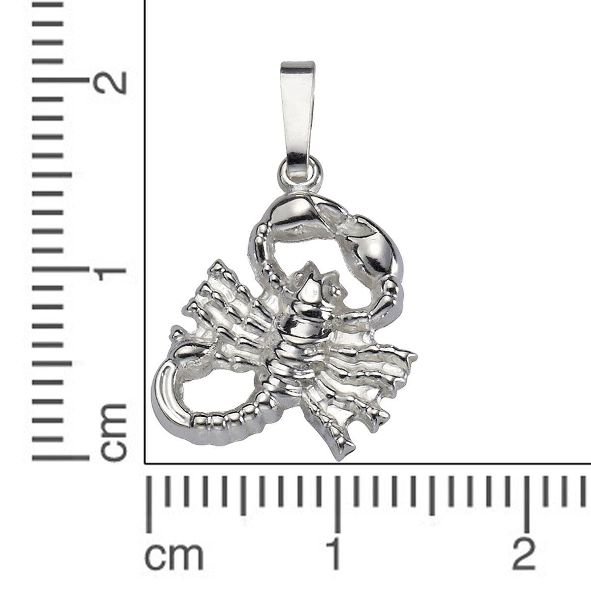 Echtschmuck Anhänger Unisex 925er Sterling Silber Sternzeichen 1,8cm Sternzeichen Skorpion