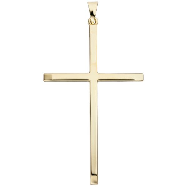 Anhänger Kreuz schmal 333 Gold Gelbgold Kreuzanhänger Goldkreuz CJ