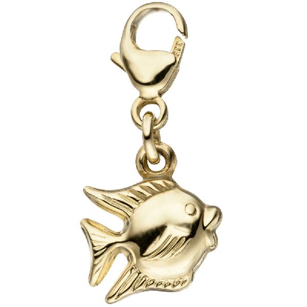 Einhänger Charm Fisch 333 Gold Gelbgold Anhänger Goldcharm CJ