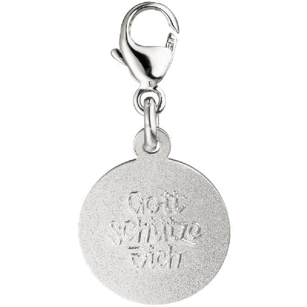 Einhänger Charm Engel Schutzengel 925 Silber matt Anhänger für Bettelarmband CJ