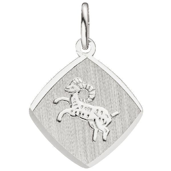 Anhänger Sternzeichen Widder 925 Sterling Silber matt Sternzeichenanhänger CJ