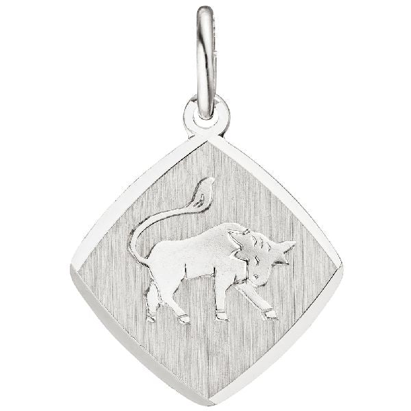 Anhänger Sternzeichen Stier 925 Sterling Silber matt Sternzeichenanhänger CJ