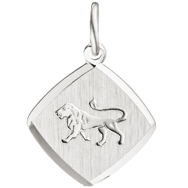 Anhänger Sternzeichen Löwe 925 Sterling Silber matt Sternzeichenanhänger CJ