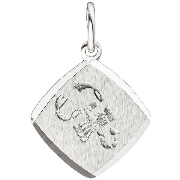 Anhänger Sternzeichen Skorpion 925 Sterling Silber matt Sternzeichenanhänger CJ