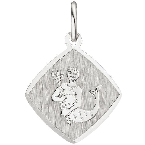 Anhänger Sternzeichen Wassermann 925 Sterling Silber matt Sternzeichenanhänger CJ