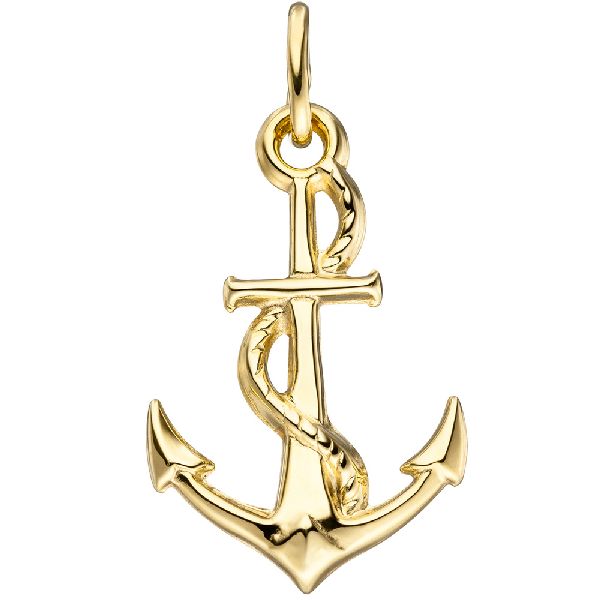 Anhänger Anker 333 Gold Gelbgold Goldanhänger CJ