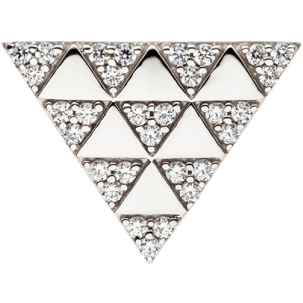 Anhänger Dreieck 925 Sterling Silber mit Zirkonia Silberanhänger dreieckig CJ