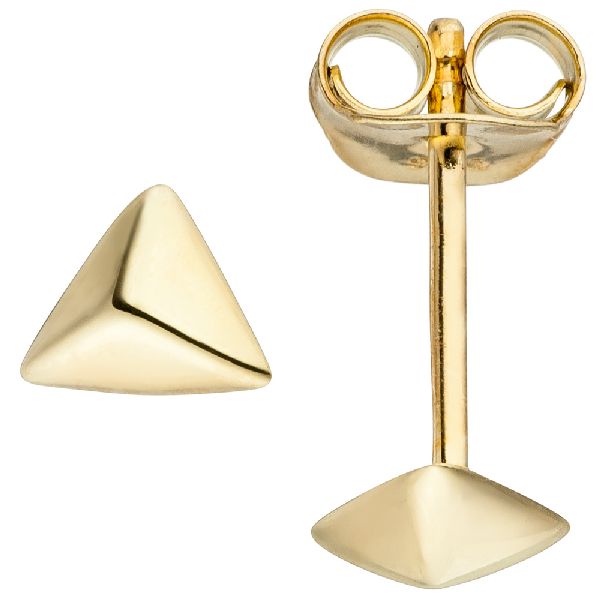 Ohrstecker dreieckig 925 Sterling Silber gold vergoldet Ohrringe Dreieck CJ