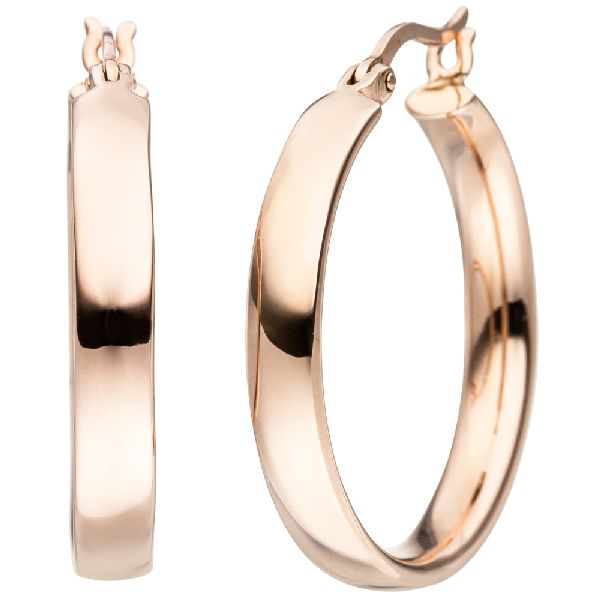 Creolen 925 Silber rotgold vergoldet Ohrringe CJ