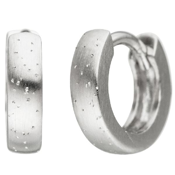Creolen 925 Sterling Silber matt Ohrringe Silbercreolen Silberohrringe CJ