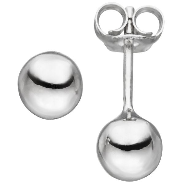 Ohrstecker Kugel 6,1 mm 925 Sterling Silber Ohrringe Kugelohrstecker CJ