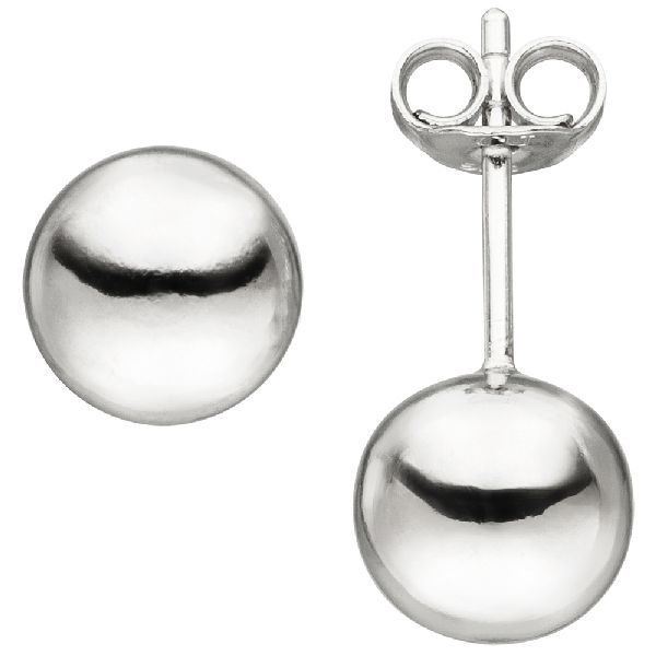Ohrstecker Kugel 8 mm 925 Sterling Silber Ohrringe Kugelohrstecker CJ