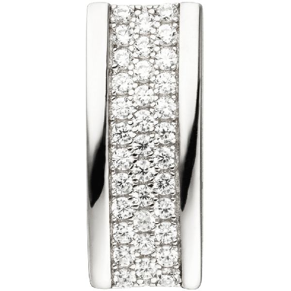 Anhänger 925 Sterling Silber 35 Zirkonia Silberanhänger CJ
