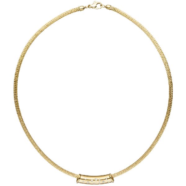 Anhänger 585 Gold Gelbgold 11 Diamanten Brillanten Goldanhänger Diamantanhänger CJ
