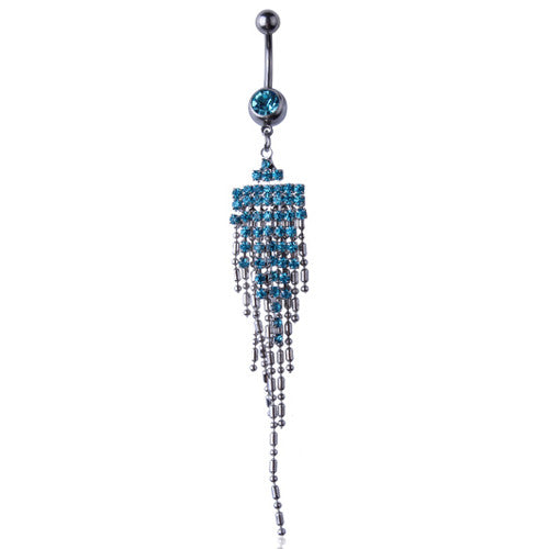 Bauchnabelpiercing *Zirkonia Anhänger Strass Kristall silberfarbe Dangle Farbwahl