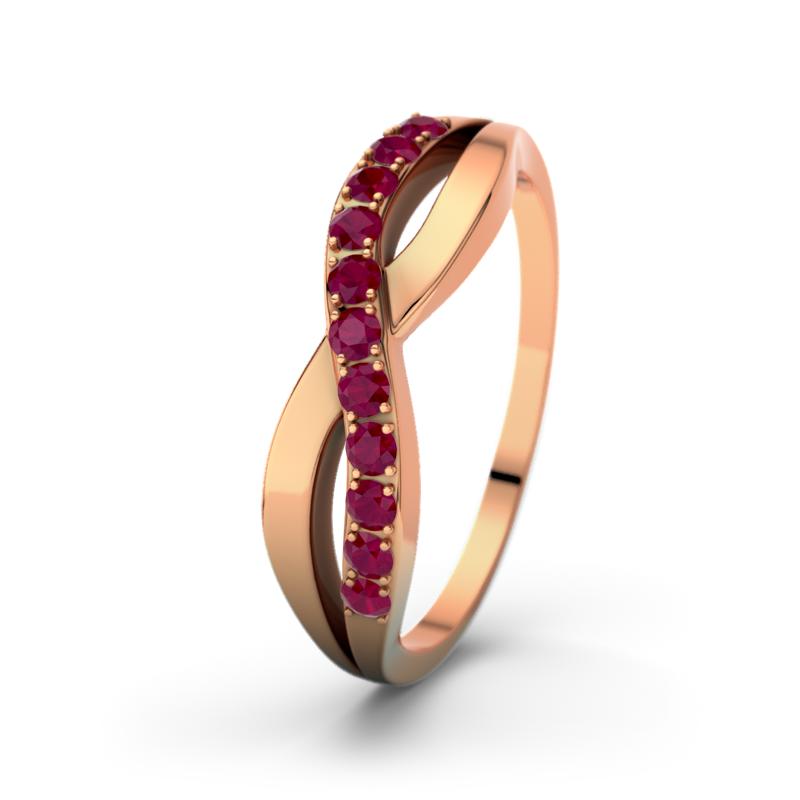 Rubin Rotgoldring Brookelyn - (Rotgold 750) Ring mit gratis Ringgravur