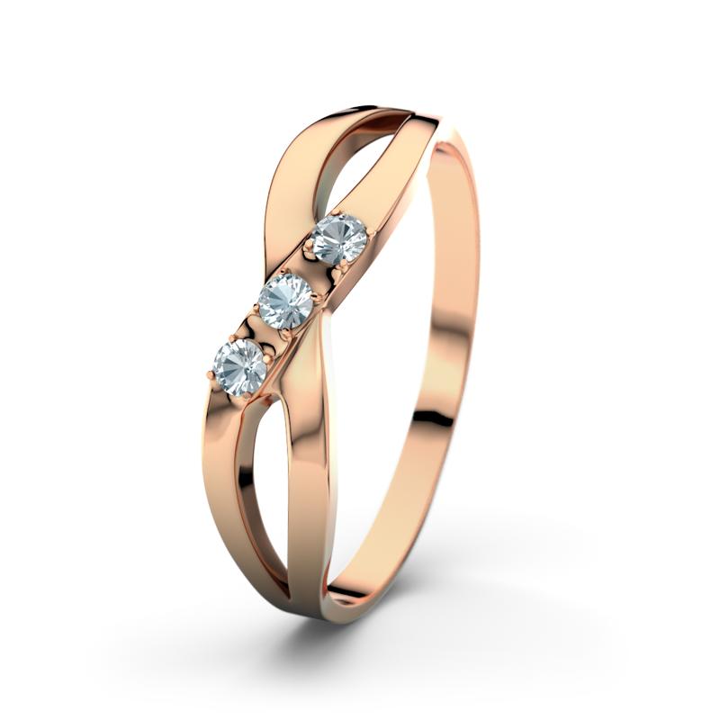 Aquamarin Rotgoldring Dahlia - (Rotgold 750) Ring mit gratis Ringgravur