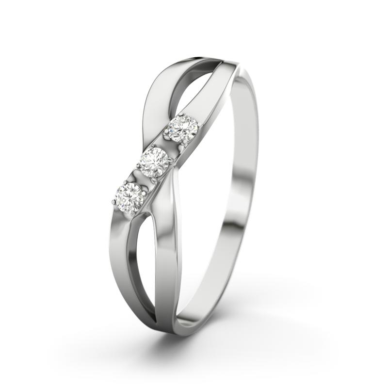 Diamant Sterlingsilberring Dahlia - (Sterlingsilber 925) Ring mit gratis Ringgravur