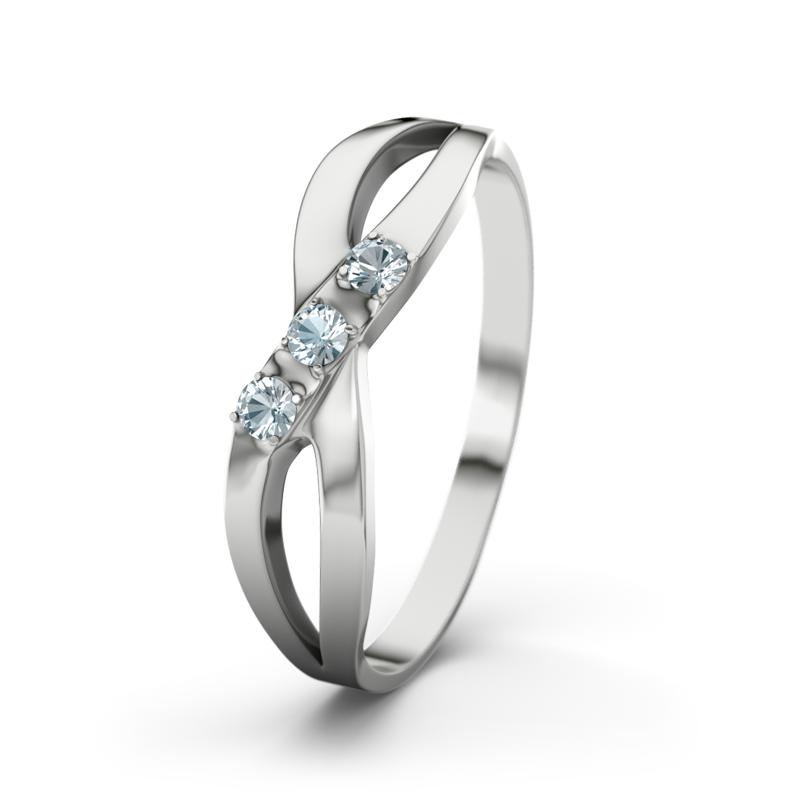 Aquamarin Weißgoldring Dahlia - (Weißgold 585) Ring mit gratis Ringgravur