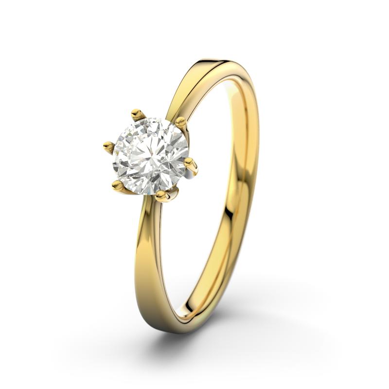 Diamant Gelbgoldring Eve - (Gelbgold 375) Ring mit gratis Ringgravur