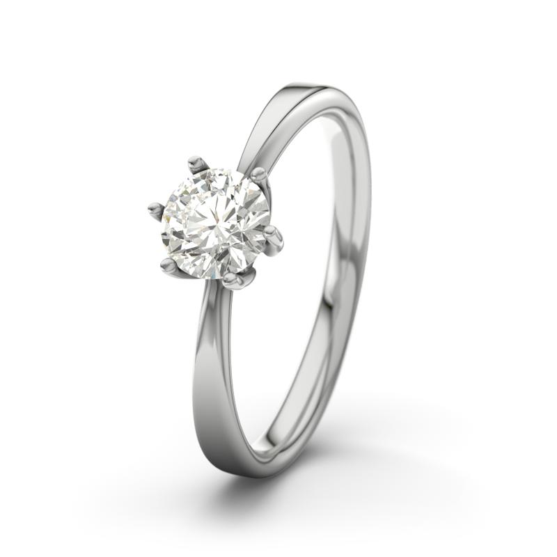 Diamant Weißgoldring Eve - (Weißgold 375) Ring mit gratis Ringgravur