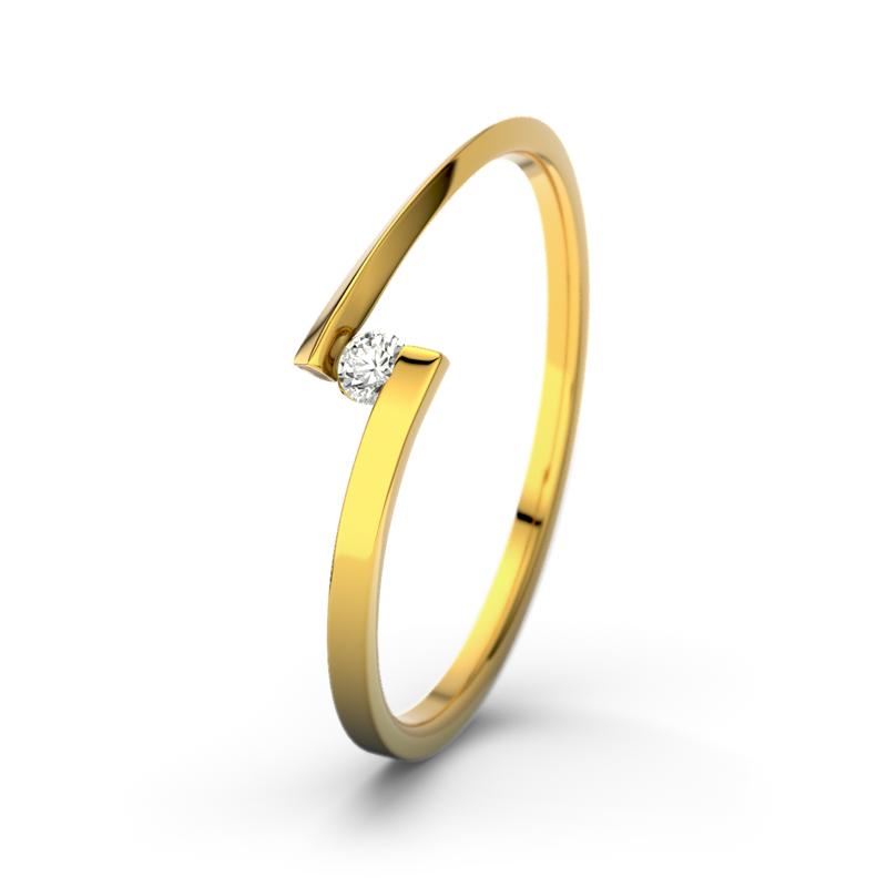Diamant Gelbgoldring Lena - (Gelbgold 585) Ring mit gratis Ringgravur