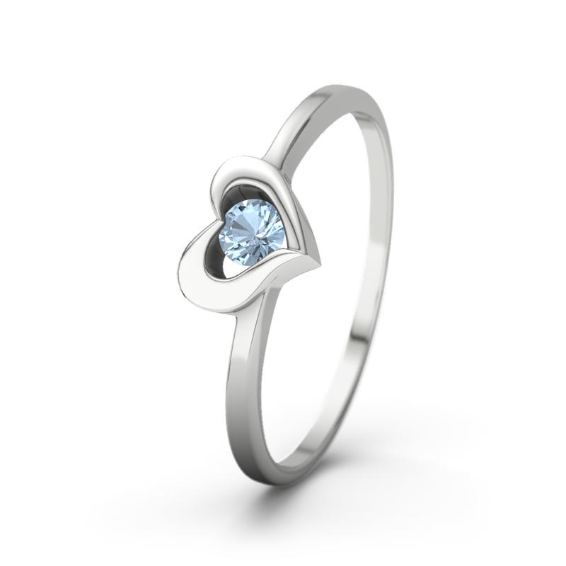Blauer Topas Sterlingsilberring Lisa - (Sterlingsilber 925) Ring mit gratis Ringgravur