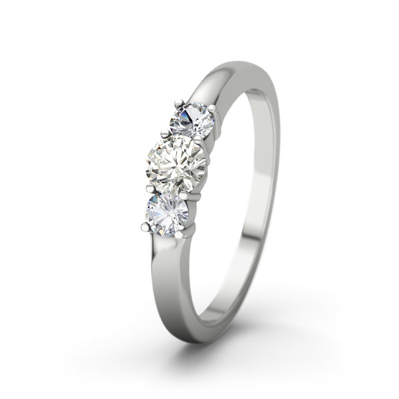 Diamant Sterlingsilberring Rouby - (Sterlingsilber 925) Ring mit gratis Ringgravur