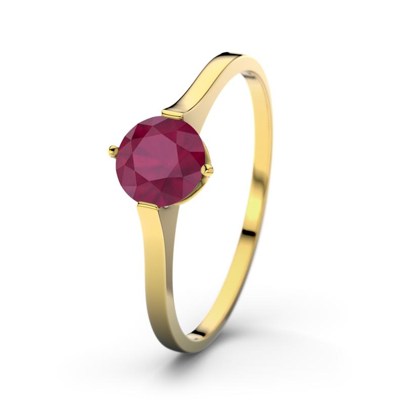Rubin Gelbgoldring Summer - (Gelbgold 375) Ring mit gratis Ringgravur