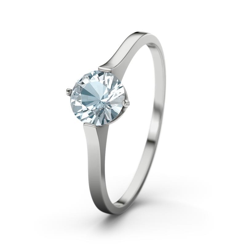 Aquamarin Platinumring Summer - (Platinum 950) Ring mit gratis Ringgravur